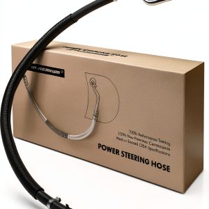 Power Steering Return Hose A-Premium Steel Black-0